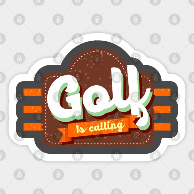 golf is calling retro style Sticker by osvaldoport76